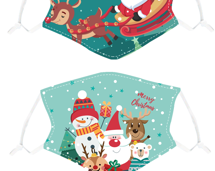 Digital Printing Mask Christmas Gift Santa Claus Mask Spot Wholesale New Warm Dust Respirator