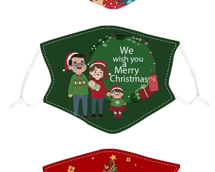 Digital Printing Mask Christmas Gift Santa Claus Mask Spot Wholesale New Warm Dust Respirator