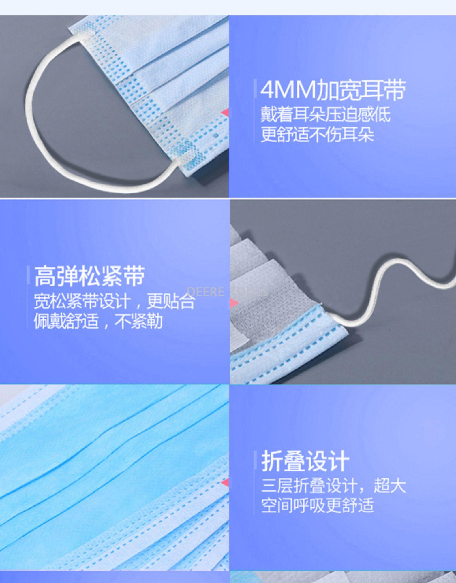 Spot disposable mask three-layer protective mask non-woven melt-sprayed cloth breathable mask