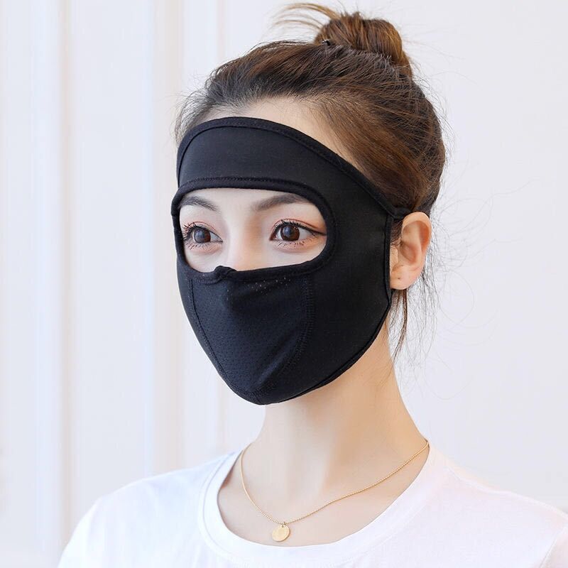 Summer thin face protection sunscreen breathable toner mask riding shading UV mask with breathing mesh cloth