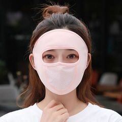 Summer thin face protection sunscreen breathable toner mask riding shading UV mask with breathing mesh cloth