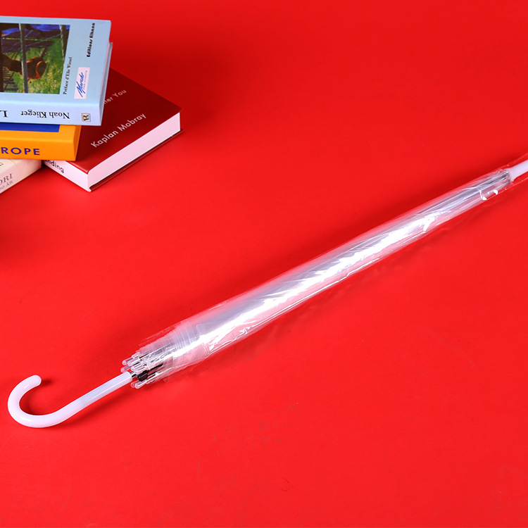 Colorful Transparent Umbrella Straight Rod Automatic Umbrella Long Handle Umbrella Umbrella Logo