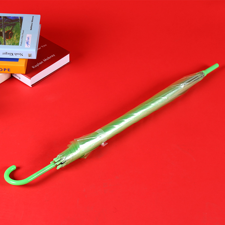 Colorful Transparent Umbrella Straight Rod Automatic Umbrella Long Handle Umbrella Umbrella Logo