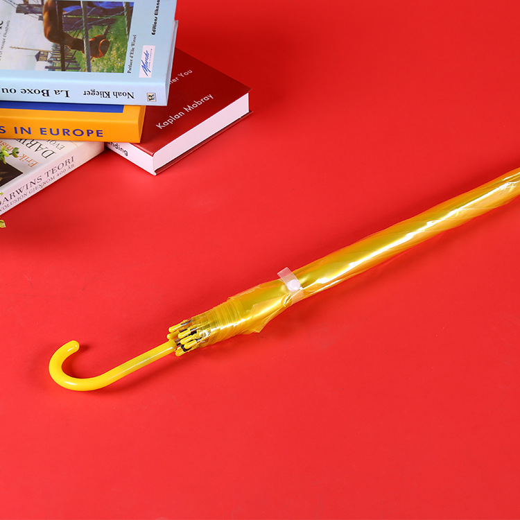 Colorful Transparent Umbrella Straight Rod Automatic Umbrella Long Handle Umbrella Umbrella Logo