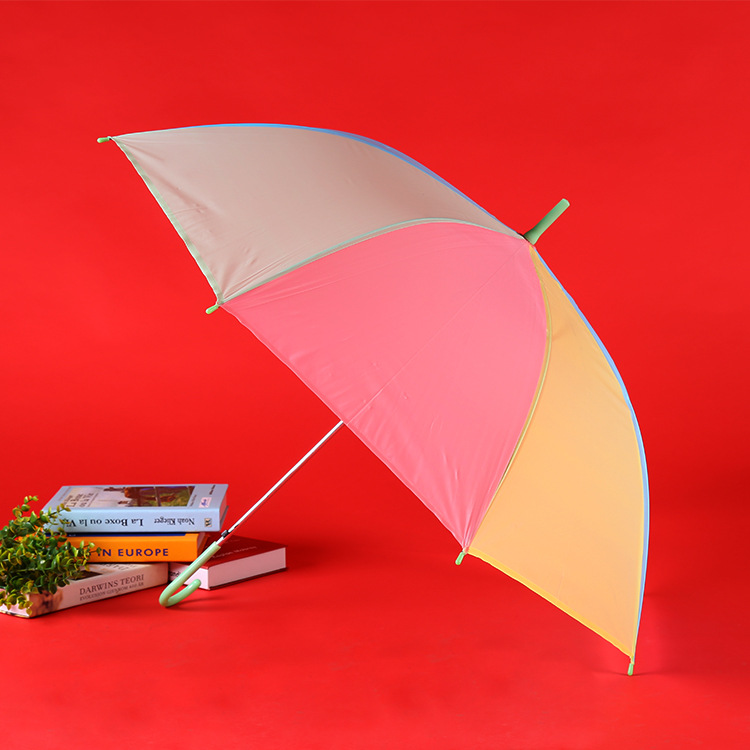 Colorful Transparent Umbrella Straight Rod Automatic Umbrella Long Handle Umbrella Umbrella Logo