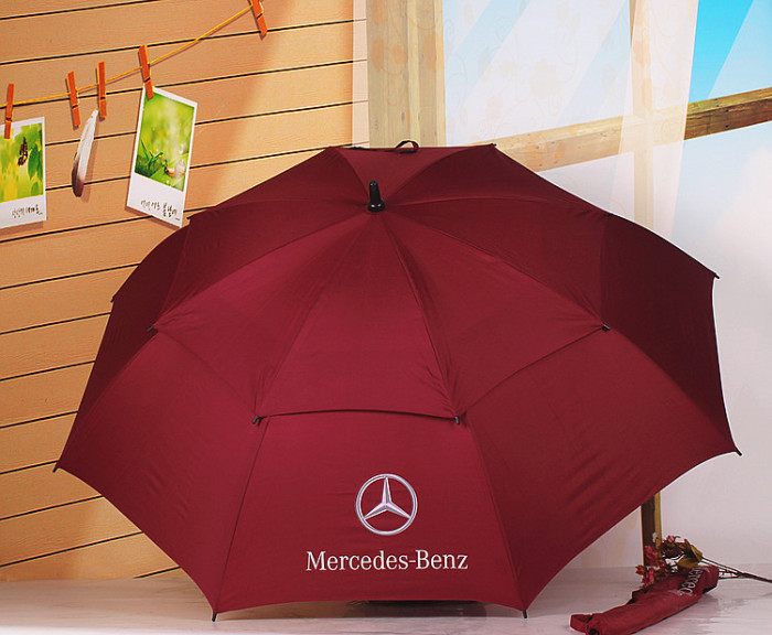 Men's Business Benz BMW Ferrari Double-Layer Oversized Long Handle Umbrella Double Straight Rod Advertising Umbrella