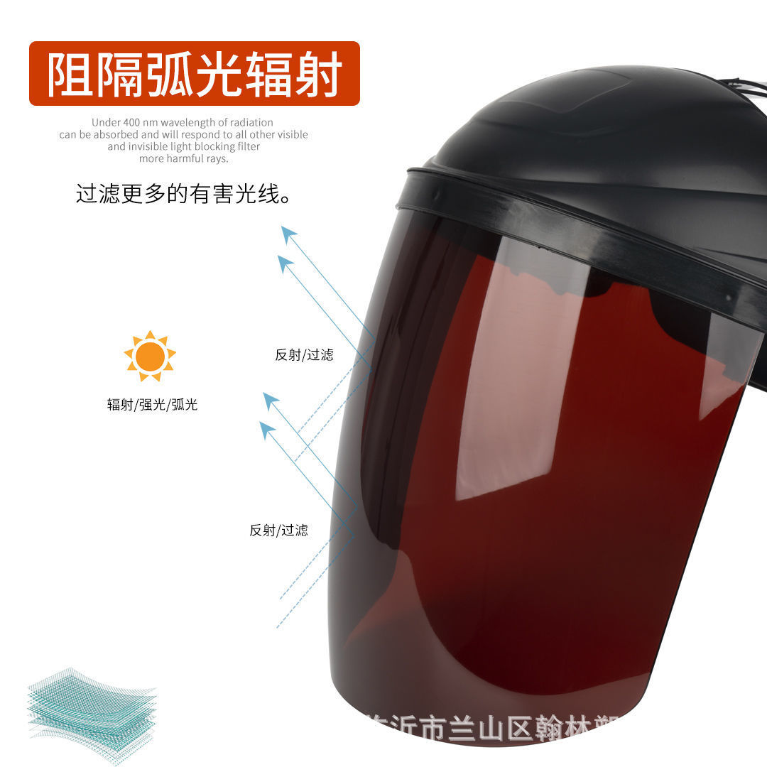 [Light Type Organic Mask] Clamshell Protective Mask Face Head-Mounted Mask UV Anti-Splash Impact