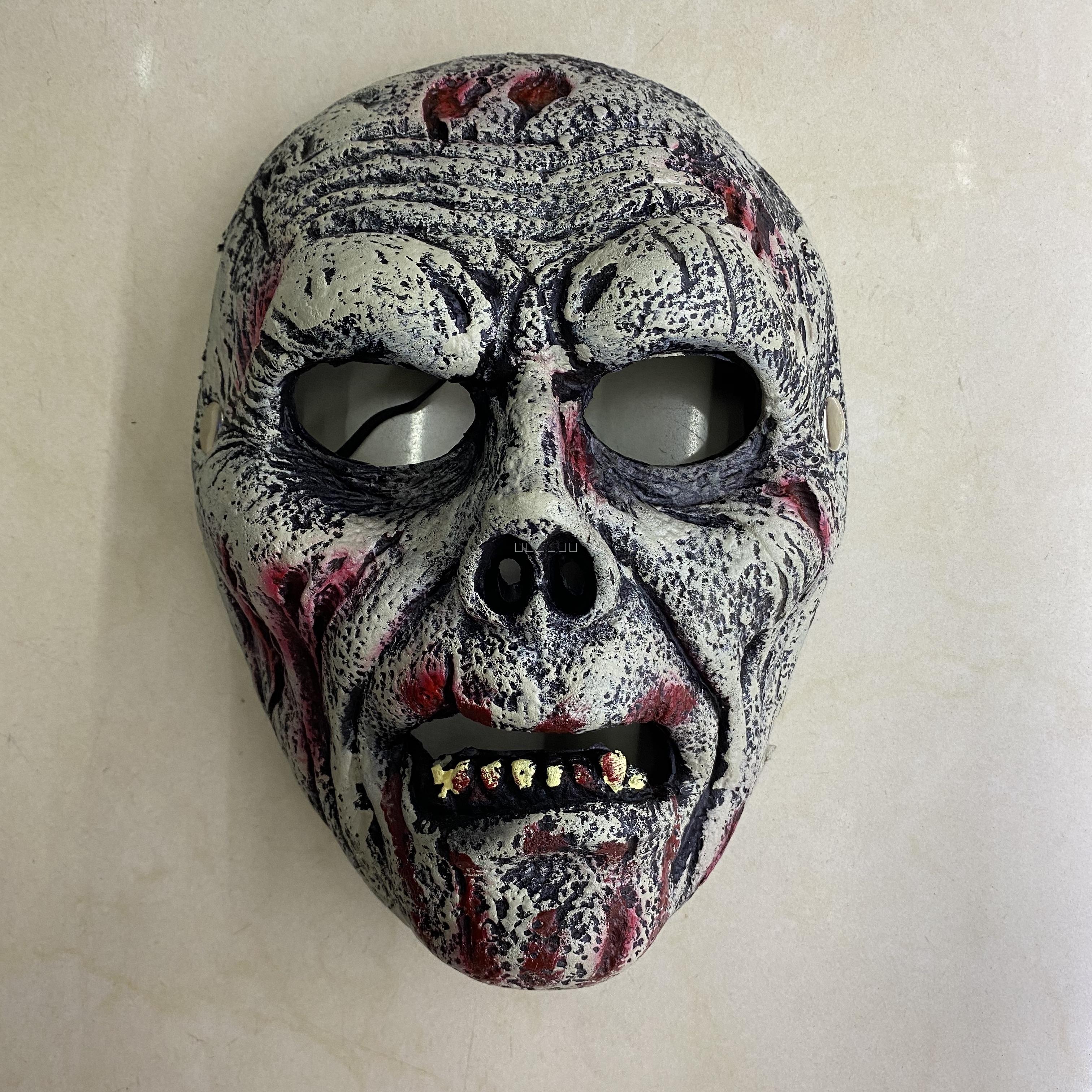 Halloween PU Foam Soft Mask Horror Bleeding Skull Cover Horror Scary Old Man Mask Ghost Head Old Man Face