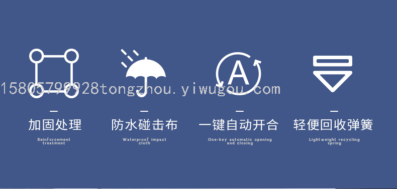 Automatic Umbrella Customized Printing Logo Advertising Umbrella Folding Men and Women Business Umbrella Three Fold Full