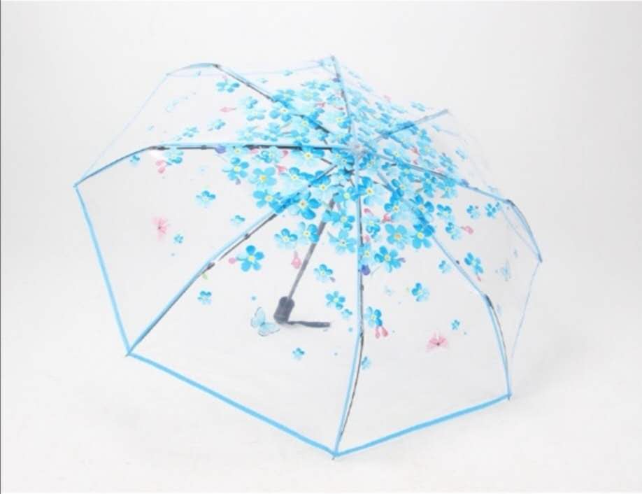 Japanese-Style Long Handle Transparent Frosted Umbrella Photo Internet Hot Fresh Student Children's Transparent Umbrella Logo Advertising Customization