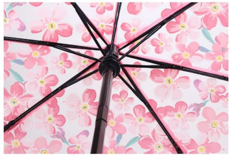 Japanese-Style Long Handle Transparent Frosted Umbrella Photo Internet Hot Fresh Student Children's Transparent Umbrella Logo Advertising Customization
