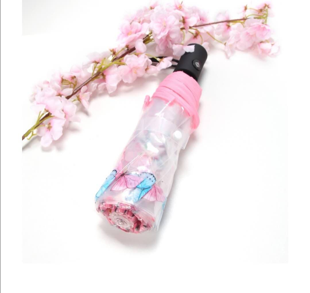 Japanese-Style Long Handle Transparent Frosted Umbrella Photo Internet Hot Fresh Student Children's Transparent Umbrella Logo Advertising Customization