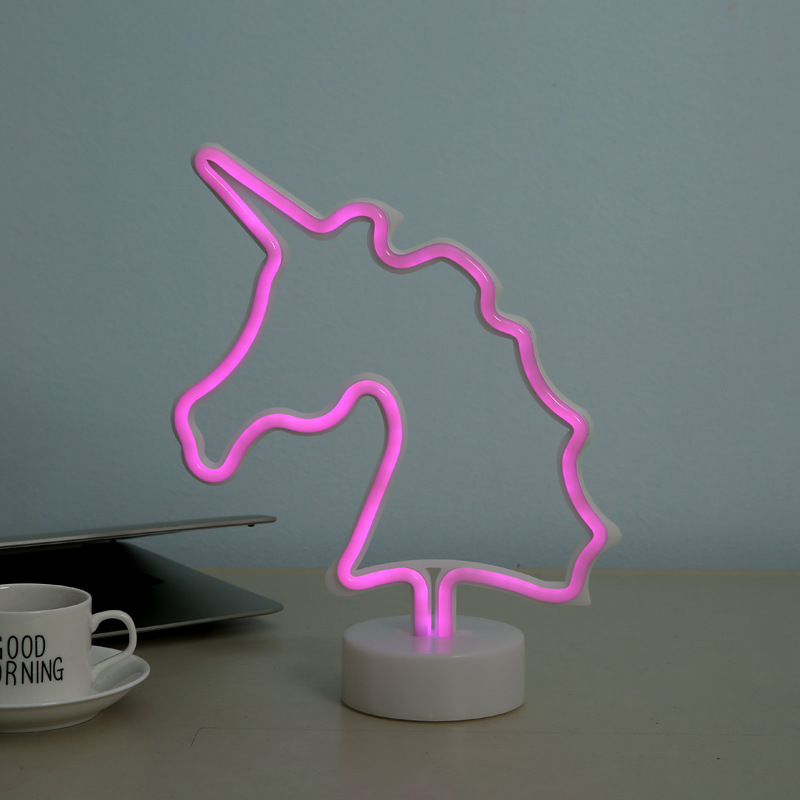 With the base animal ins neon tube LED lights flamingo neon lights decoration lights Christmas lights With the base animal ins neon tube LED lights flamingo neon lights decoration lights Christmas lights