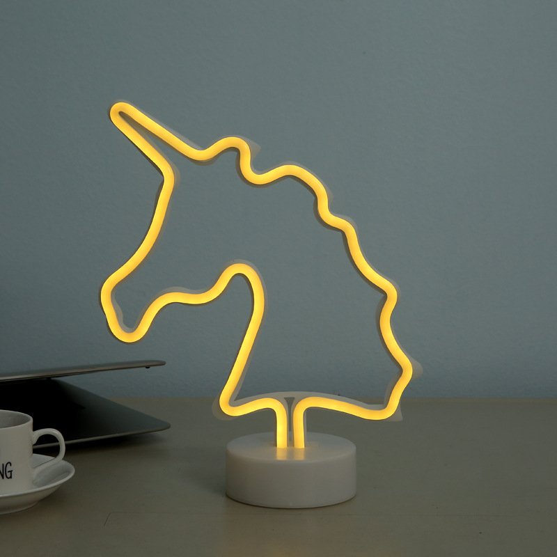 With the base animal ins neon tube LED lights flamingo neon lights decoration lights Christmas lights With the base animal ins neon tube LED lights flamingo neon lights decoration lights Christmas lights