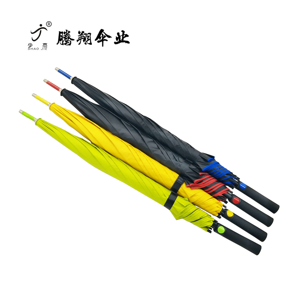 Creative Business Straight Golf umbrella fiber Windbreak Sunshade Gift Advertising umbrella LOGO