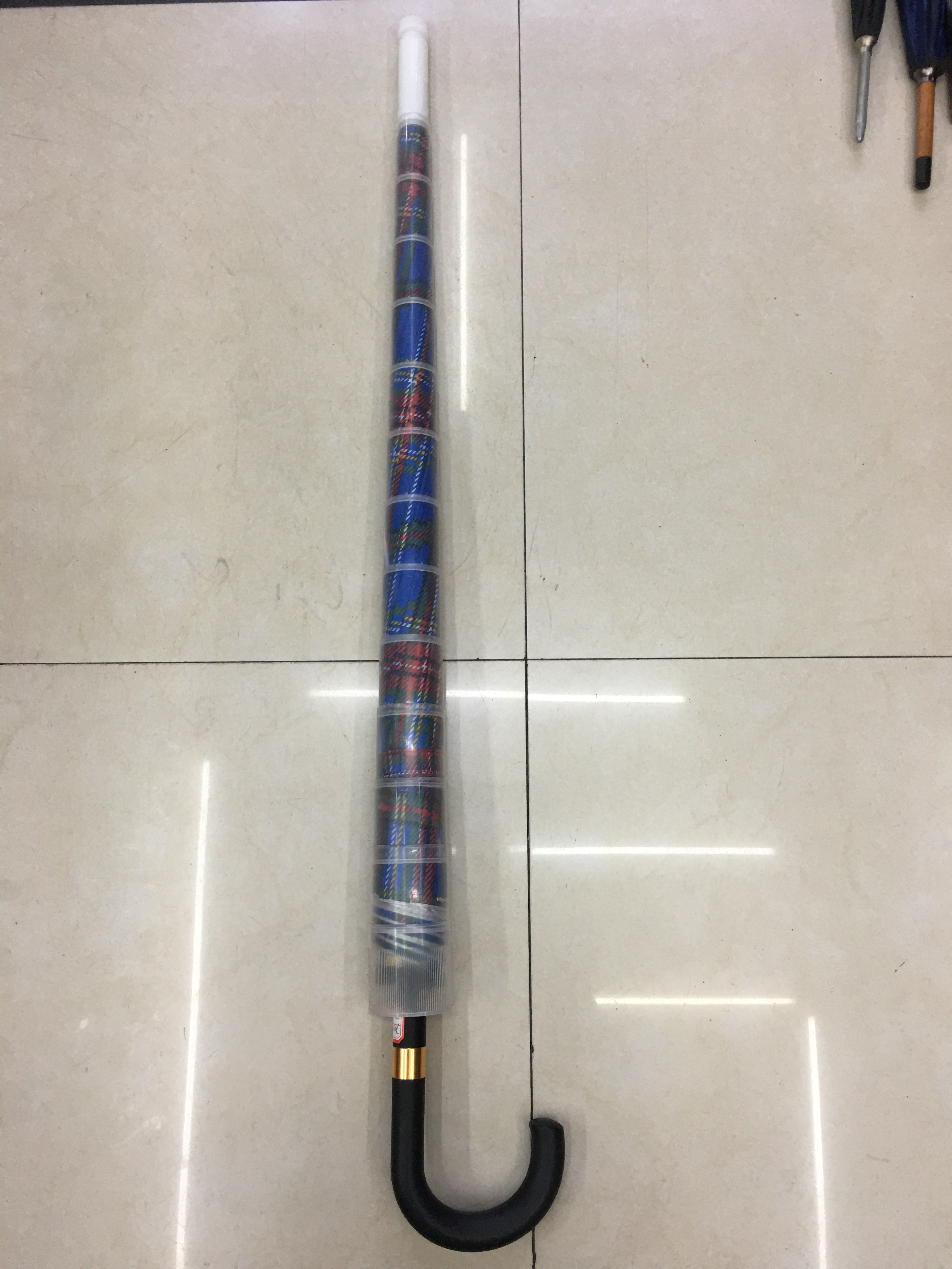70cm 10-Bone Automatic Silver Glue Checkered Umbrella Anti-Drip Cover Sunny Umbrella Foreign Trade Supermarket Exclusive Umbrella Wholesale at a Low Price