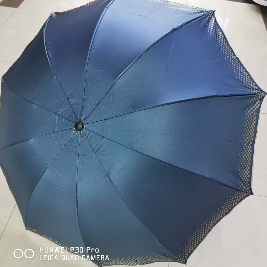 Advertising Umbrella Custom Logo Gift Umbrella Extra Large Three Folding Black Glue Sun Umbrella Female Male Sunny Rain Dual-Use Umbrella
