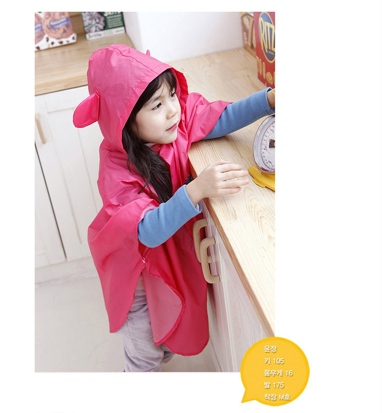 Korean Cute Fashion Cartoon Boys and Girls Baby Raincoat Poncho with Schoolbag Position Umbrella Rain Boots Three-Piece Suit