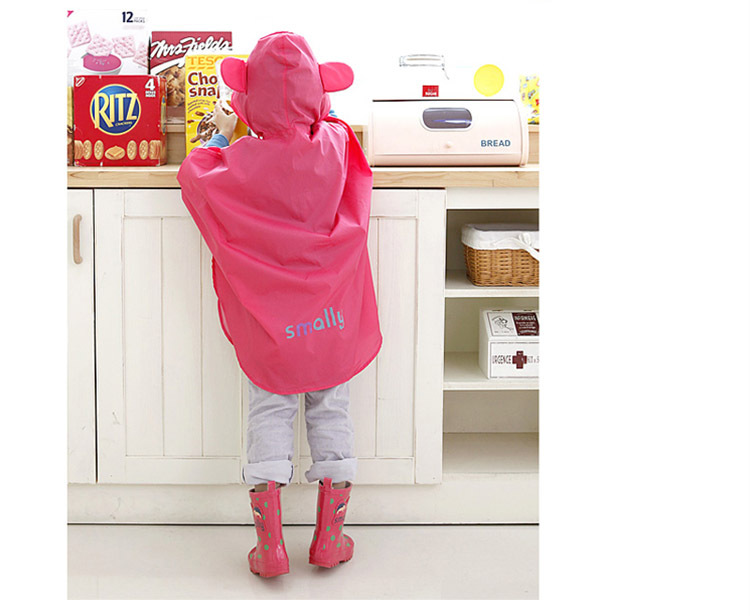 Korean Cute Fashion Cartoon Boys and Girls Baby Raincoat Poncho with Schoolbag Position Umbrella Rain Boots Three-Piece Suit