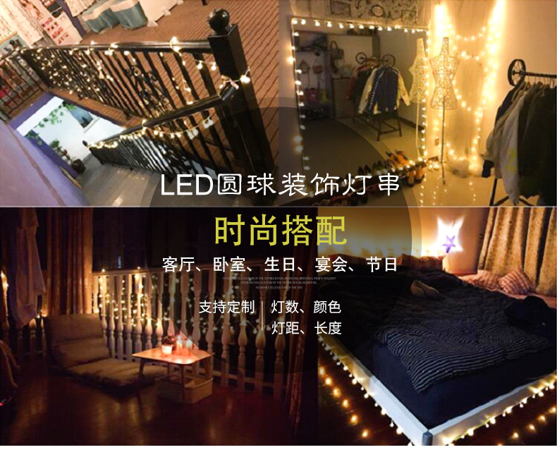 Dragon Ball Small Balls Small White Ball LED Lighting Chain XINGX Light Strip Starry Sky Wedding Christmas Lights Holiday Lights
