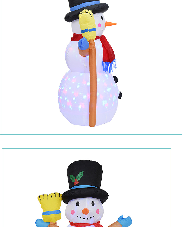 Exclusive for Cross-Border 1.2 M Christmas Lights Garden Decorations Rotating Colored Lights Christmas Inflatable Snowman Inflatable Model Exclusive for Cross-Border 1.2 M Christmas Lights Garden Decorations Rotating Colored Lights Christmas Inflatable Snowman Inflatable Model