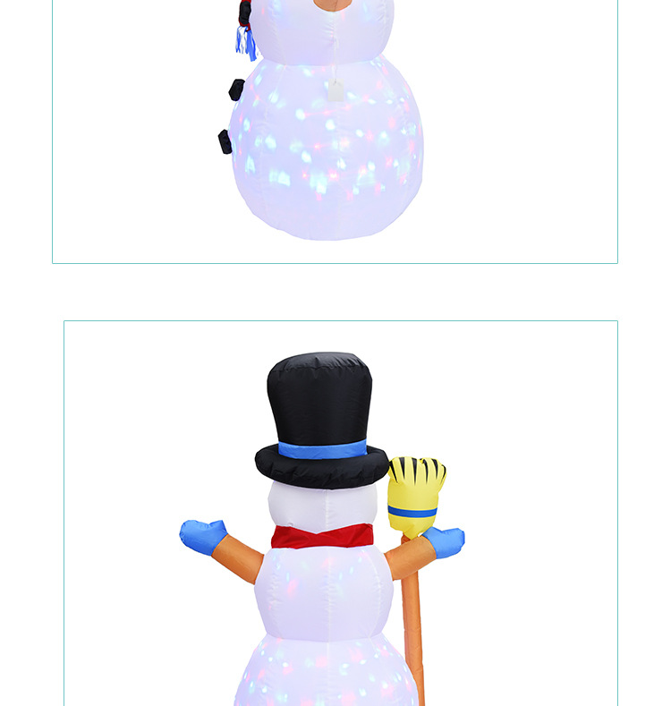 Exclusive for Cross-Border 1.2 M Christmas Lights Garden Decorations Rotating Colored Lights Christmas Inflatable Snowman Inflatable Model Exclusive for Cross-Border 1.2 M Christmas Lights Garden Decorations Rotating Colored Lights Christmas Inflatable Snowman Inflatable Model