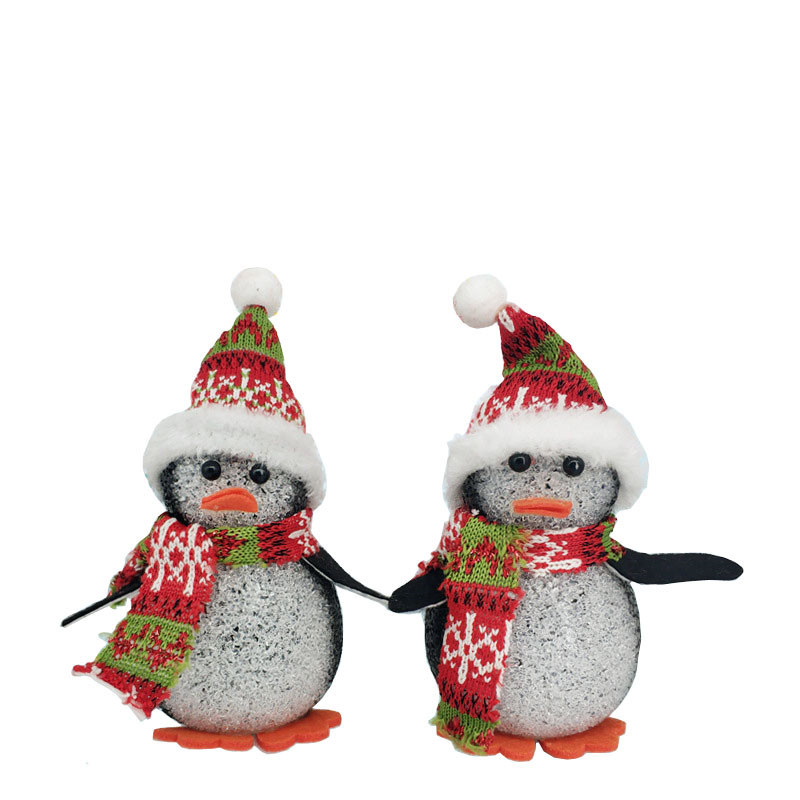 Wholesale Christmas Penguin Small Night Lamp LED Luminous Christmas Snowman Luminous Toy Particles Colorful Christmas Lights