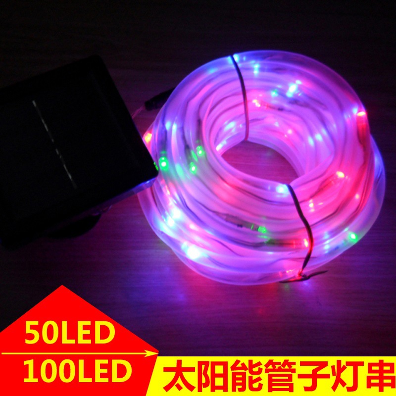 Outdoor Waterproof LED Solar String Lights Battery Garden Lamp Christmas Lights Manufacturer Platinum 9 Silicone Tube Light String
