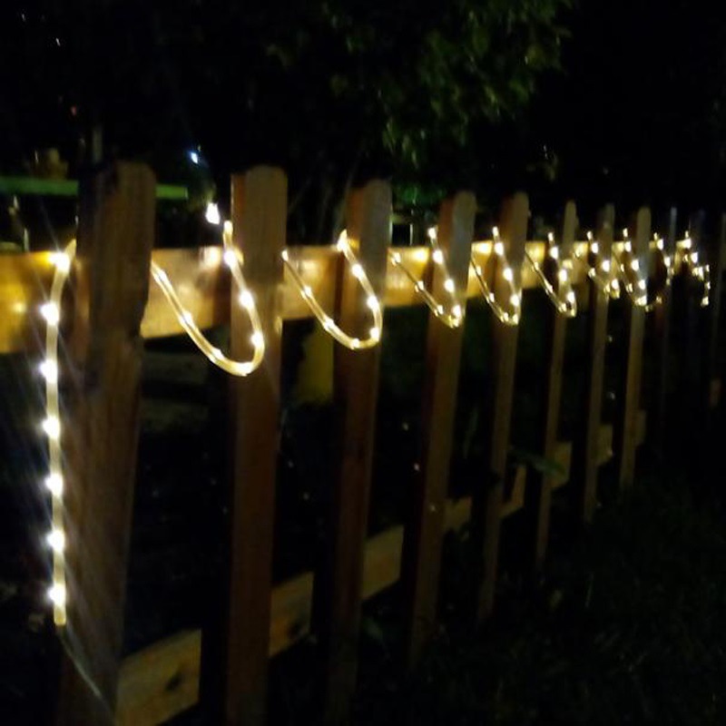 Outdoor Waterproof LED Solar String Lights Battery Garden Lamp Christmas Lights Manufacturer Platinum 9 Silicone Tube Light String