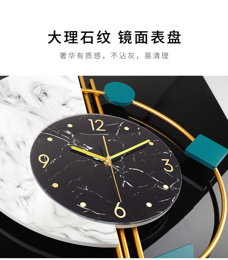Nordic Light Luxury Clock Wall Clock Living Room Stylish Home Decor Clock Creative Simple Quartz Wall Clocks One Piece Dropshipping