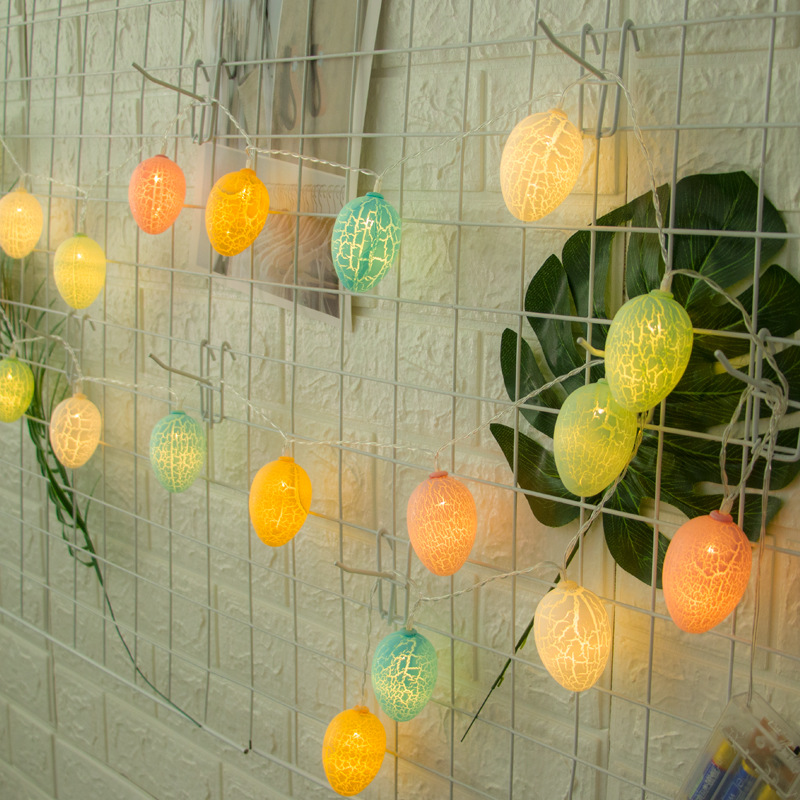 Manufacturers direct selling led lights Christmas crack layer eggs small pendant Christmas lights string tree lights resurrection eggs