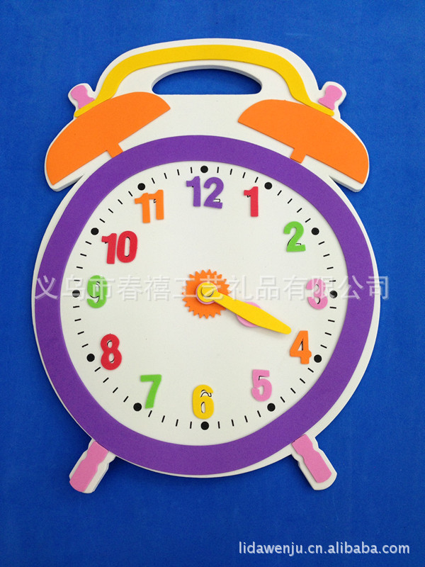 New spring manufacturers custom-made Eva creative alarm clock DIY stereo handcrafted clocks for children children's alarm clock New spring manufacturers custom-made Eva creative alarm clock DIY stereo handcrafted clocks for children children's alarm clock