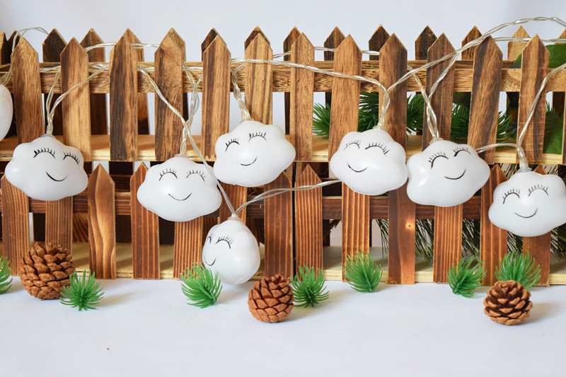 Led lights string Christmas lights string smiling clouds creative modeling led meteor shower lights