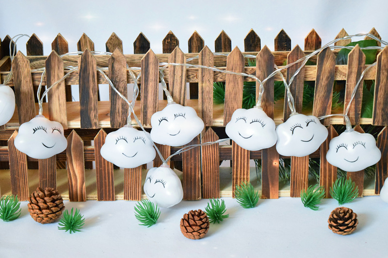 Led lights string Christmas lights string smiling clouds creative modeling led meteor shower lights