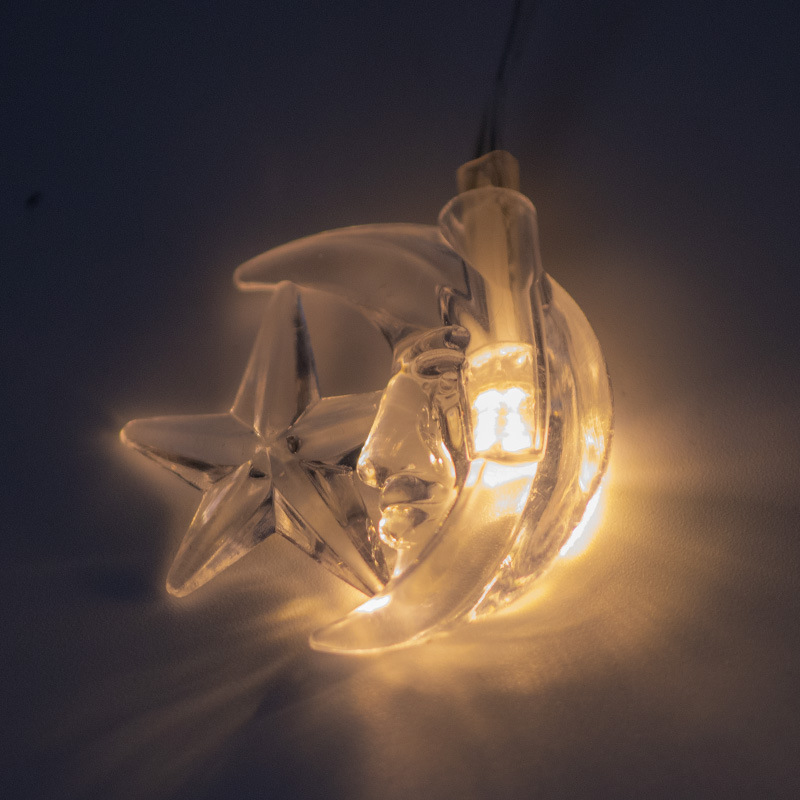 Manufacturers direct LED lights star Christmas lights string stars hold the moon holiday lights outdoor string lights