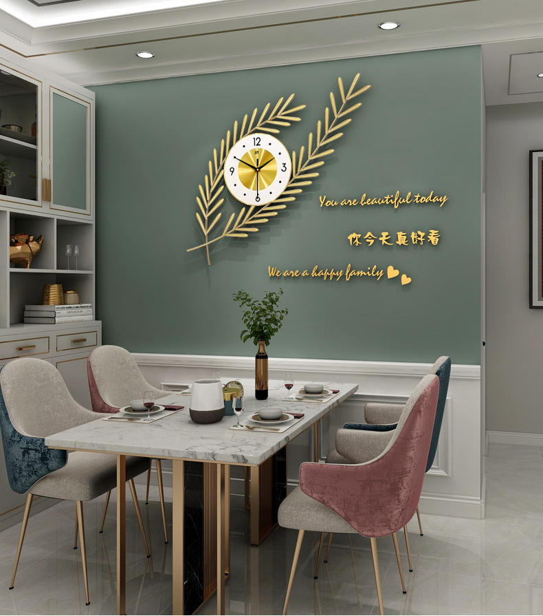 Light Luxury Clock Wall Clock Fashion Creative Nordic Living Room Home Decoration Art Clock Simple Modern Wall Hanging Wall Clocks