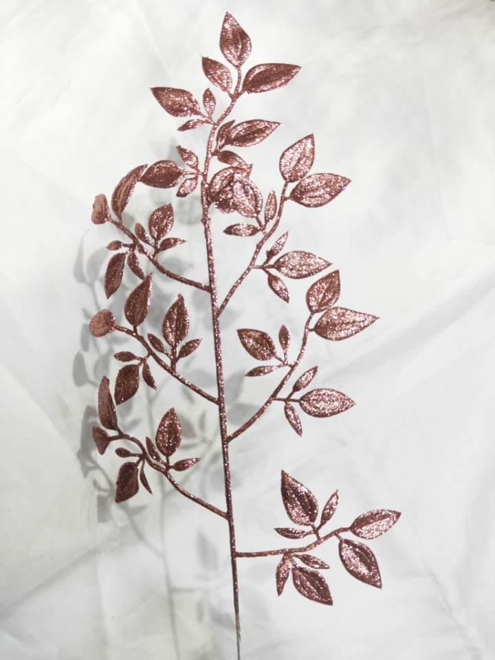 Hot Style European Plants sold directly by Manufacturers Christmas Flower Leaf Gold Sequins Plug-ins