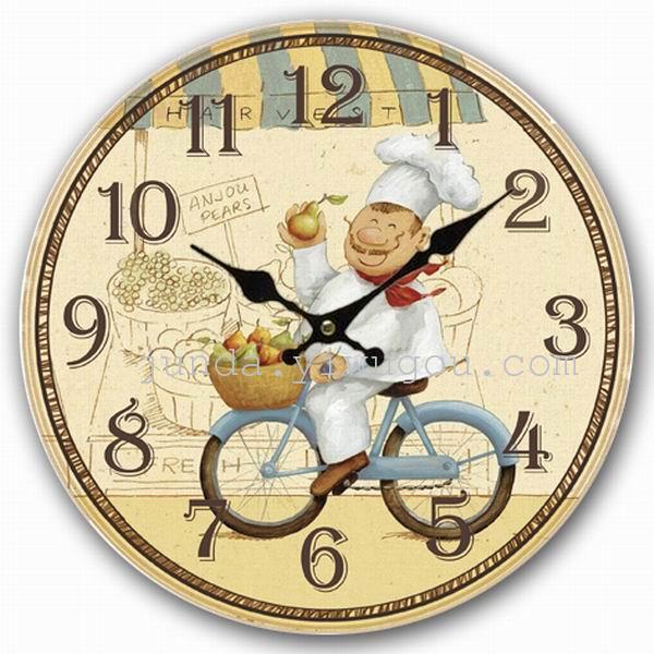 2017 pastoral style wooden wall clock antique clocks home decoration clock shelf factory direct
