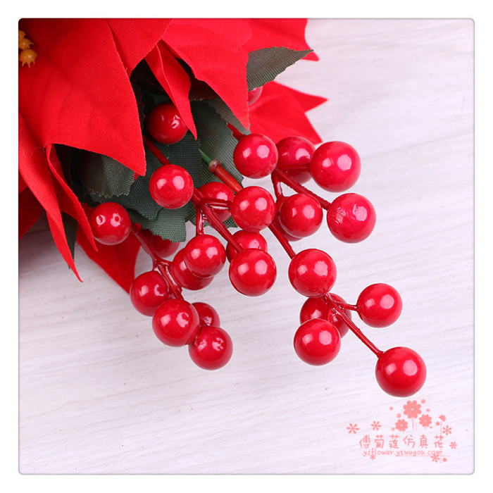 Christmas flower Christmas red artificial flower flower flower flower pot decoration decorative floral decoration.