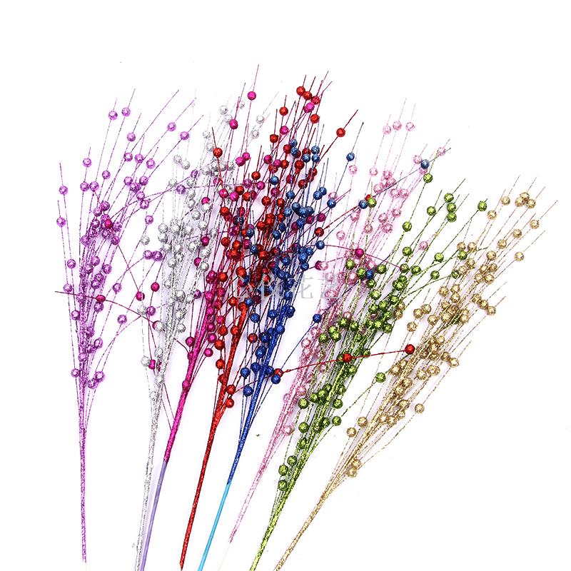 Silk screen flower simulation flower wholesale Gold Christmas flower Arrangement 3 gold powder wheat ear Christmas decoration fruit Silk screen flower simulation flower wholesale Gold Christmas flower Arrangement 3 gold powder wheat ear Christmas decoration fruit