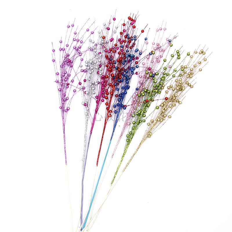 Silk screen flower simulation flower wholesale Gold Christmas flower Arrangement 3 gold powder wheat ear Christmas decoration fruit Silk screen flower simulation flower wholesale Gold Christmas flower Arrangement 3 gold powder wheat ear Christmas decoration fruit