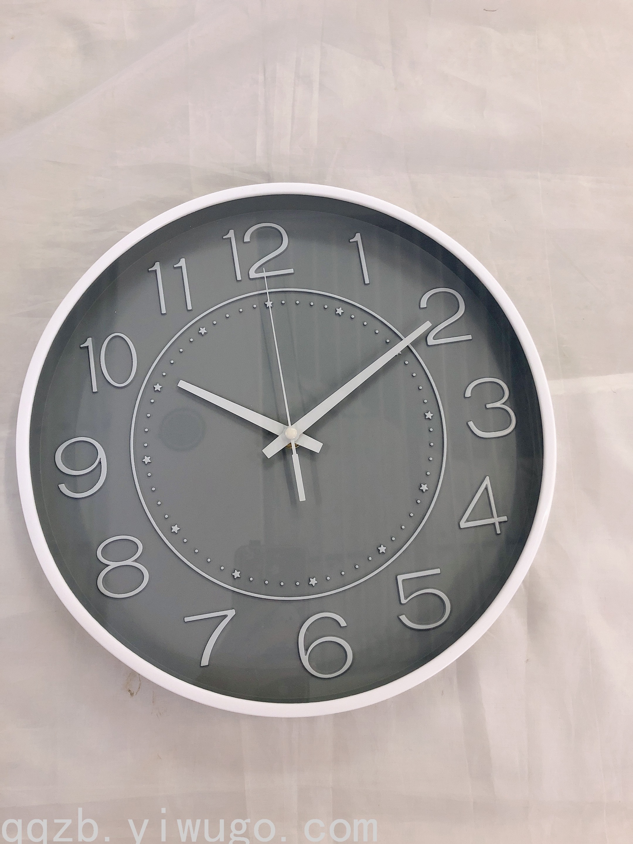 Creative Simple Fashion Living Room Stereo Digital Scale Wall Clock round Quartz Wall Clocks 8-Inch Quartz Watch