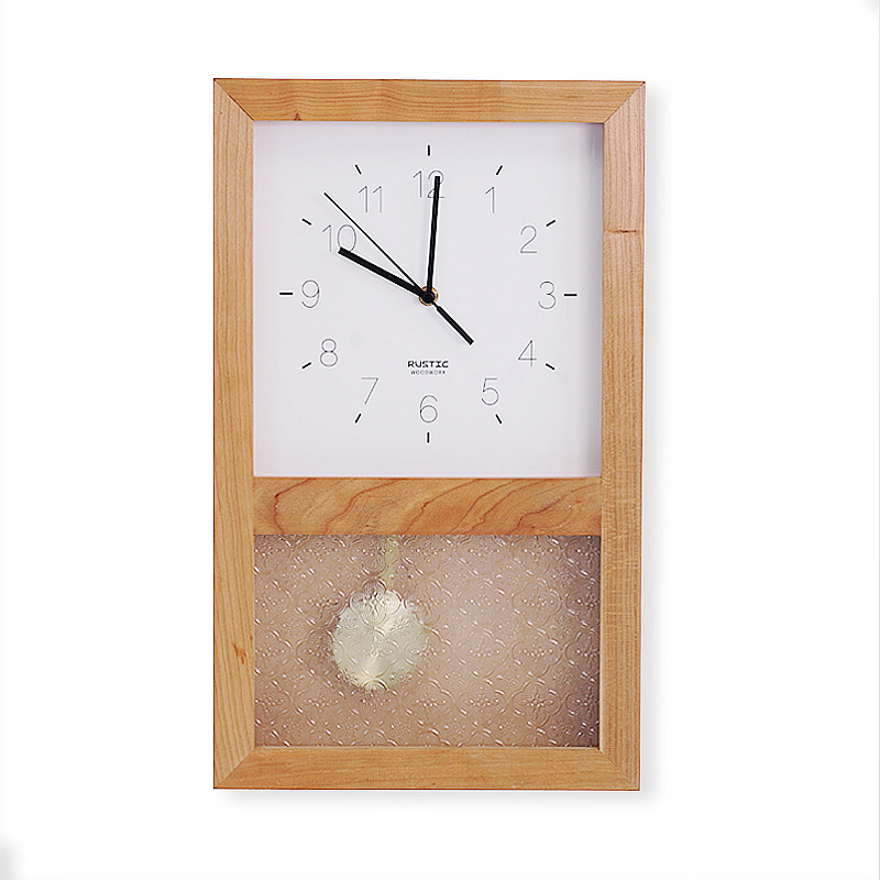 Factory Wholesale Retro Pendulum Clock Nordic Wall Clock Hall Fashion Wooden Clock Mute Wall Clocks Pendulum Clock