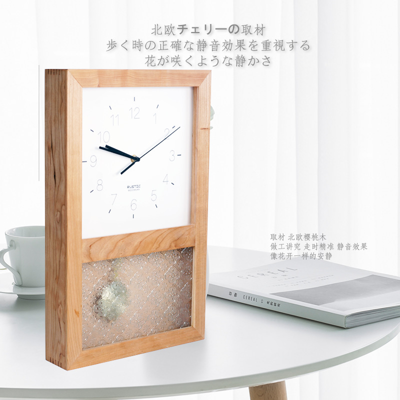 Factory Wholesale Retro Pendulum Clock Nordic Wall Clock Hall Fashion Wooden Clock Mute Wall Clocks Pendulum Clock