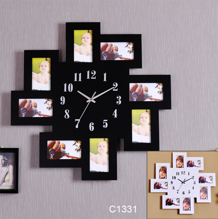 1331 Creative Wall Clocks Home Decorated Personality Hanging Table Walls Clock Living Room Bedroom Silent Photo Frame 
