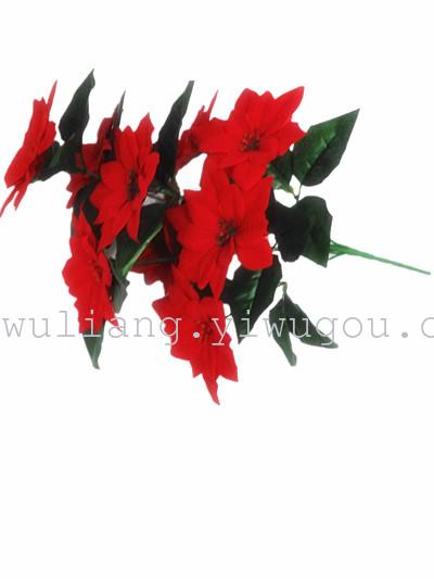 Manufacturers selling high-end wedding venue 9 Christmas flower head office cloth simulation Manufacturers selling high-end wedding venue 9 Christmas flower head office cloth simulation