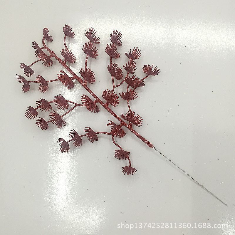 Christmas Flower Christmas Leaf Decorations 3317cm Glitter Pink Branches Glitter Colorful Plastic Ornament Christmas Flower Christmas Leaf Decorations 3317cm Glitter Pink Branches Glitter Colorful Plastic Ornament