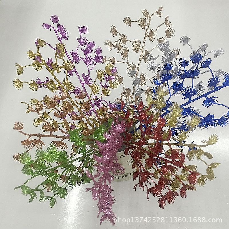 Christmas Flower Christmas Leaf Decorations 3317cm Glitter Pink Branches Glitter Colorful Plastic Ornament Christmas Flower Christmas Leaf Decorations 3317cm Glitter Pink Branches Glitter Colorful Plastic Ornament