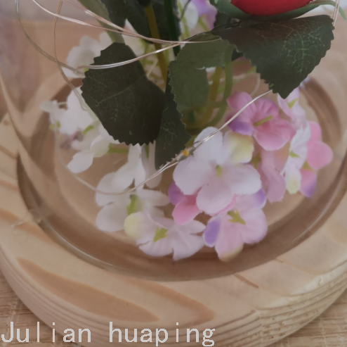 Christmas Flower, Christmas Flower Gift, Simulated Pergola, Iron Lantern Vase, Glass Vase