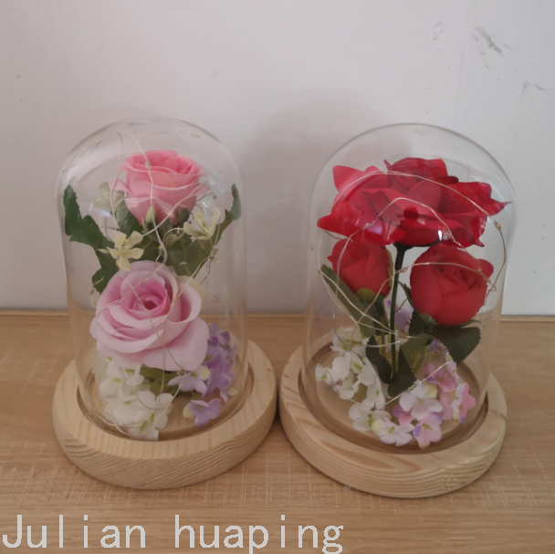 Christmas Flower, Christmas Flower Gift, Simulated Pergola, Iron Lantern Vase, Glass Vase